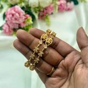 Lakshmi X stone micro plated bangles