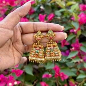 Enamelled Gopuram Earrings