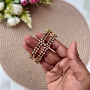 Flower double layer diamond replica bangles