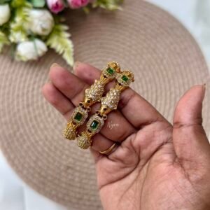 Fish diamond replica bangles