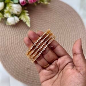 White stone diamond replica bangles