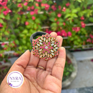 Kundan hair band - Hexagon