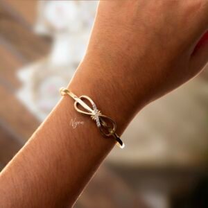 Infinity Crystal Gold-Tone Adjustable Bracelet