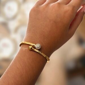 Luxury Gold-Tone Crystal Adjustable Bracelet