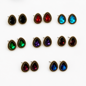 Earrings (1 set) - Random colour will be sent