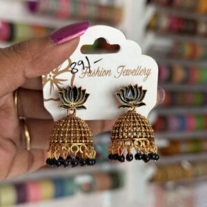 Small Lotus Jhumkas