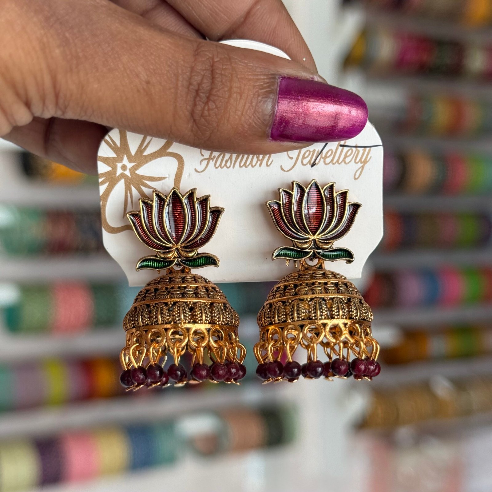 Big Lotus jhumka