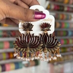 Lotus Hanging Earring