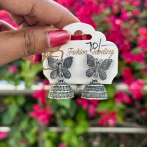 Oxidised butterfly Jhumka